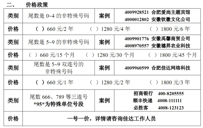 合肥400電話(huà)